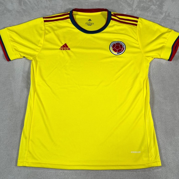 adidas Other - Adidas Colombia National Team Soccer Jersey Mens Large Yellow Aeroready Football